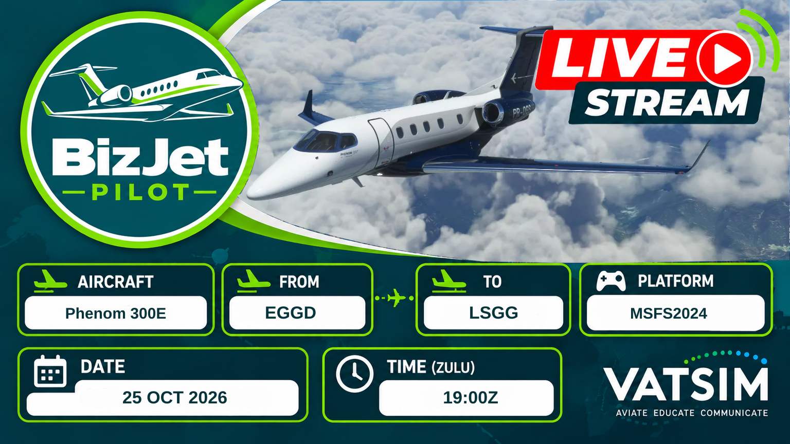 Phenom 300E Test Stream